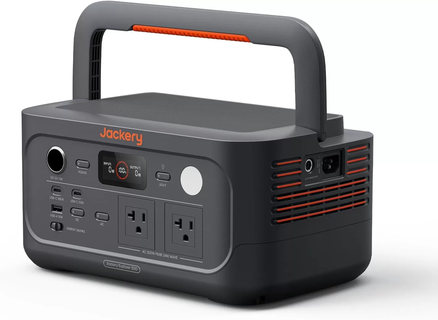 Jackery (ジャクリ) ポータブル電源 500 New 512Wh リン酸鉄 長寿命 定格出力500W 瞬間最大1000W コンパクト 1.3時間でフル充電 UPS機能 アプリ遠隔操作 純正弦波 AC100V 50Hz/60Hz対応 車中泊 家庭用 蓄電池 停電対策 台風対策 節電対策 防災対策 ジャクリ