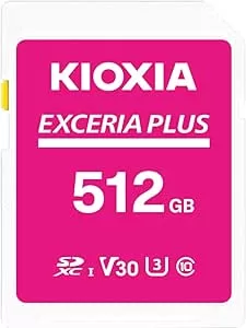 KIOXIA(キオクシア)【日本製】SDカード 512GB EXCERIA PLUS UHS-I U3 V30 Class10 SDXC 最大読出速度100MB/s 最大書込85MB/s 4K対応 国内サポート正規品 メーカー保証5年 KLNPAE512G