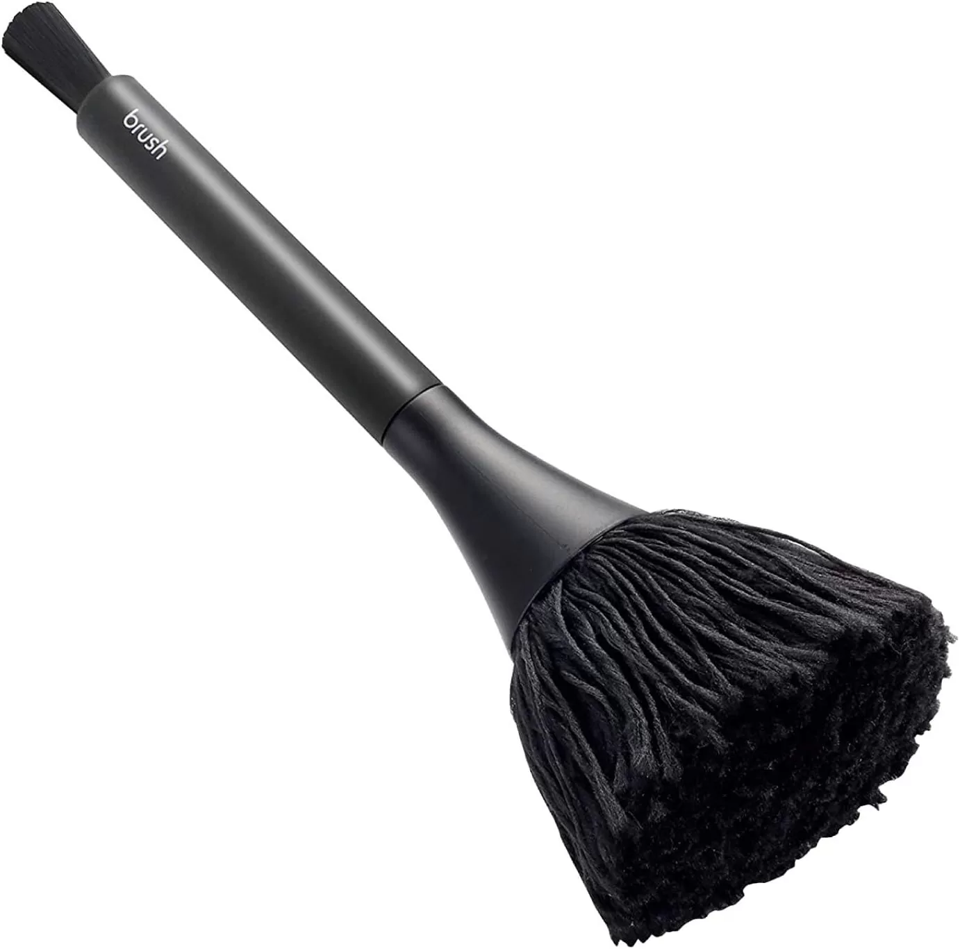 エレコム クリーナー ブラシ 除電ブラシ 帯電防止繊維 回転タイプ 毛質 2WAY すきま用ブラシ付き ウォッシャブル ほこりとり ブラック KBR-AM013AS